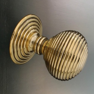 Large Beehive Door Pull - Brass
